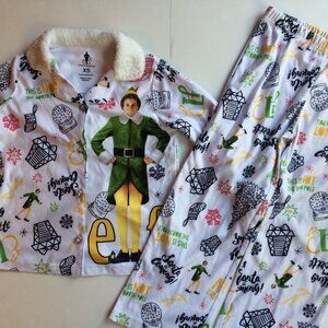NEW Buddy the Elf Christmas Pajamas XS Set Shirt Pants Movie PJs Sleepwear